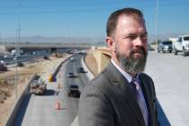 Clark County Public Works Manager Jimmy Floyd is seen at the Interstate 215 widening project be ...