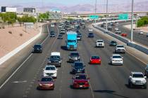 The 215 Beltway is seen Saturday, April 19, 2025, in Las Vegas. (Madeline Carter/Las Vegas Revi ...