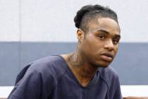 Aerion Warmsley, accused of killing Na’Onche Osborne at the Aliante, appears in court du ...