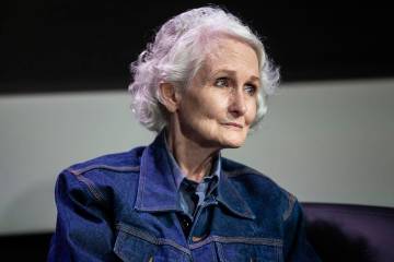 Margaret Rudin outside the Review-Journal on Friday, Jan. 10, 2020, hours after being released ...