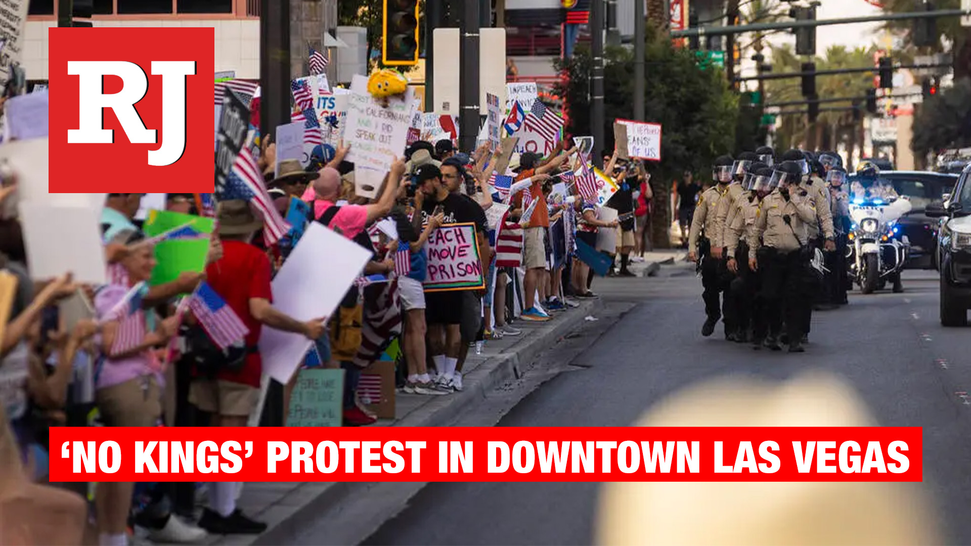 No Kings protest in downtown Las Vegas