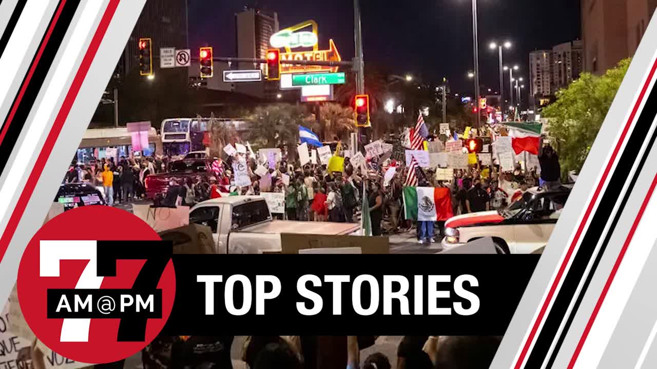 Nearly 100 arrested in downtown Las Vegas ICE protest, police say